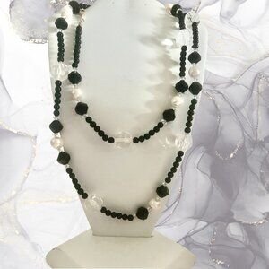 80s "Fabulous Facets" Overhead Long Necklace by Avon. 36" - NIB/Never Worn.